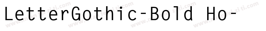 LetterGothic-Bold Ho字体转换